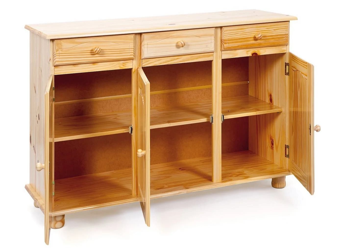 Inter Link Kommode ABACO - Massivholz Sideboard mit 3 Schubladen - Bild 2
