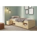 Inter Link Funktionsbett Claas Massivholz mit Stauraum und Nachtkommode Bild 1