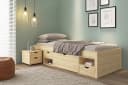 Inter Link Funktionsbett Claas Massivholz mit Stauraum und Nachtkommode Bild 2