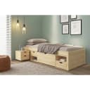 Inter Link Funktionsbett Claas Massivholz mit Stauraum und Nachtkommode Bild 3