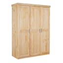 Mid.you Drehtürenschrank Pelle Natur Massivholz 3 Türen Bild 1