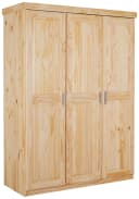 Mid.you Drehtürenschrank Pelle Natur Massivholz 3 Türen Bild 2