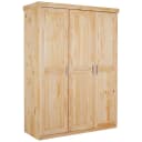 Mid.you Drehtürenschrank Pelle Natur Massivholz 3 Türen Bild 3
