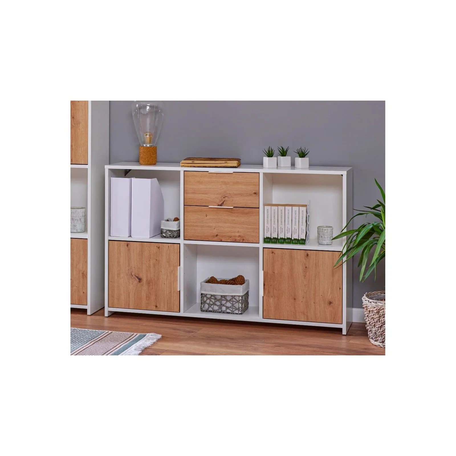 Inter Link Sideboard Pepeto Weiß Eiche Artisan Nachbildung