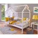 Hausbett INTER LINK Weiß Massivholz Kinderbett Bild 1