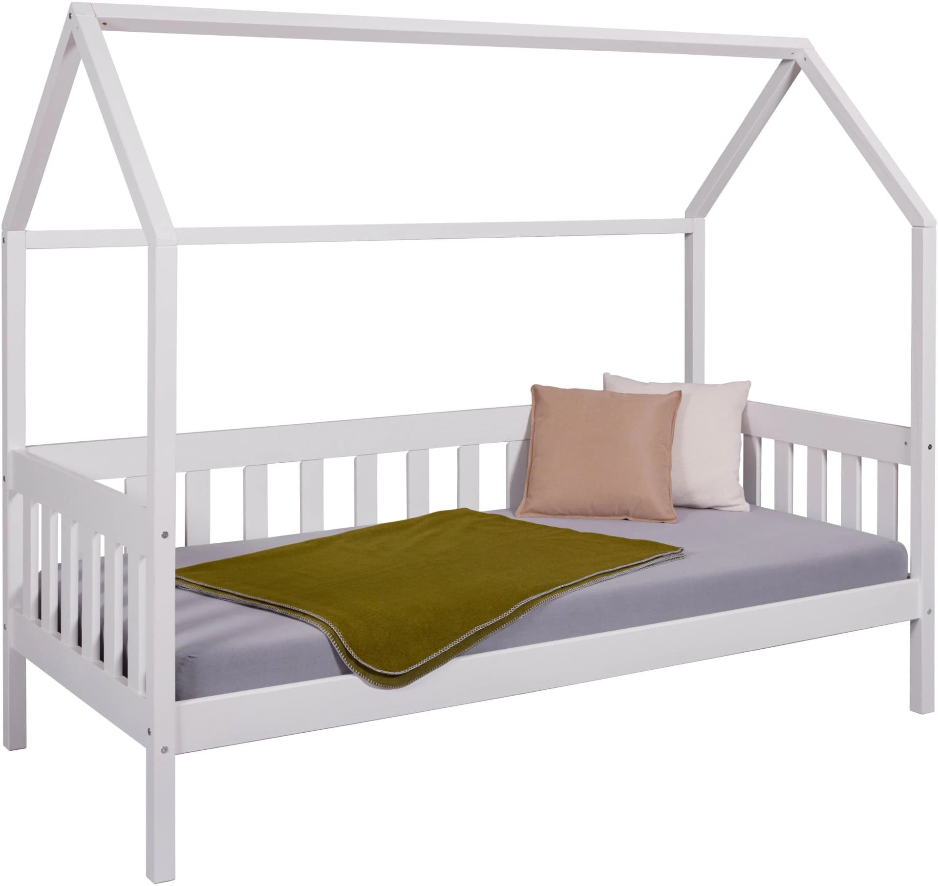 Hausbett INTER LINK Weiß Massivholz Kinderbett - Bild 2