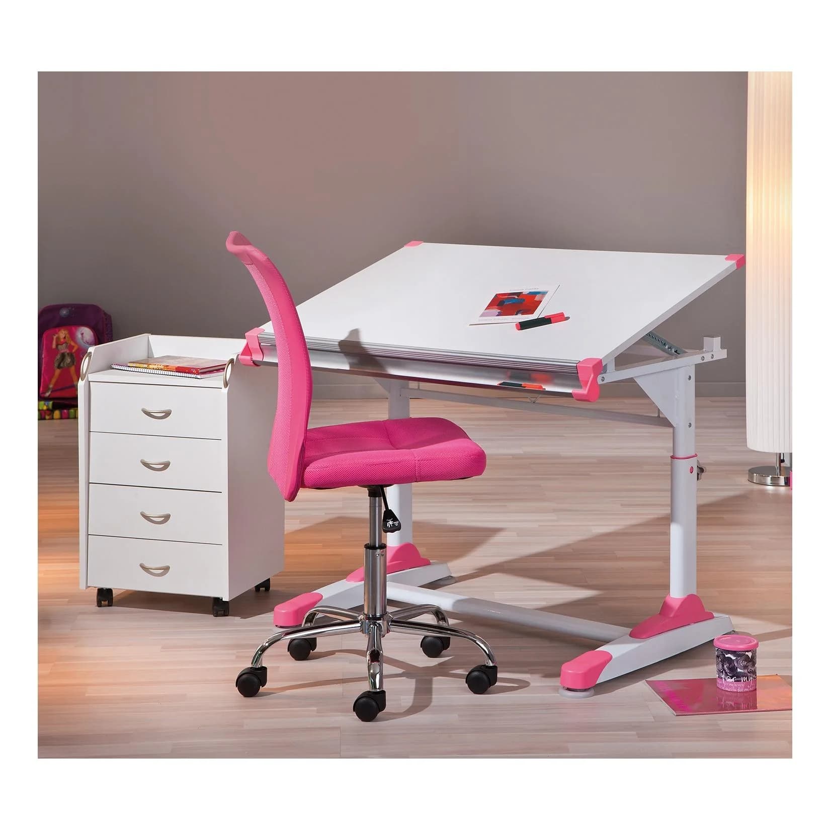 Inter Link Kinderdrehstuhl Bonnie Pink Ergonomisch Mesh