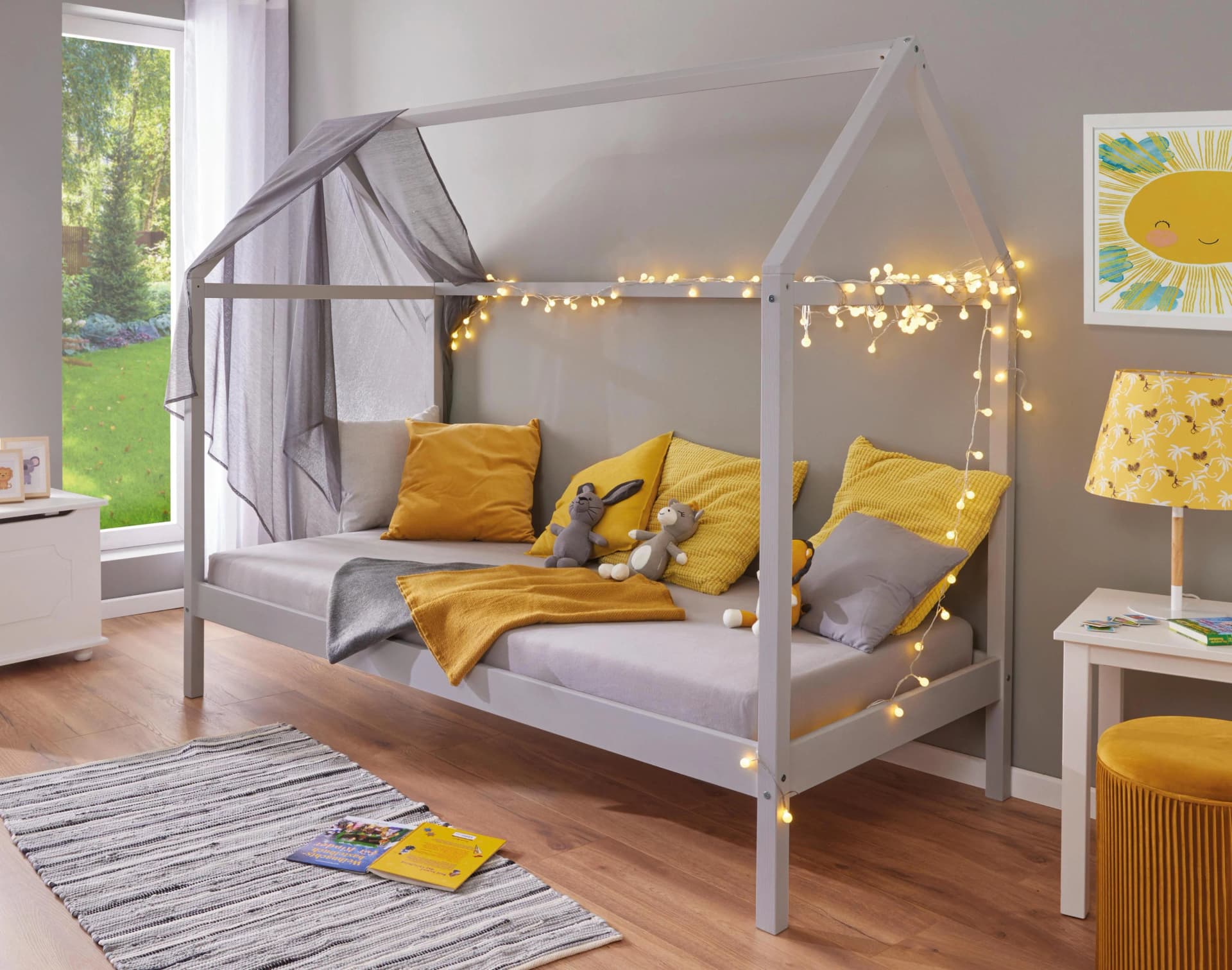 Hausbett INTER LINK Grau Massivholz Kiefer - Bild 2