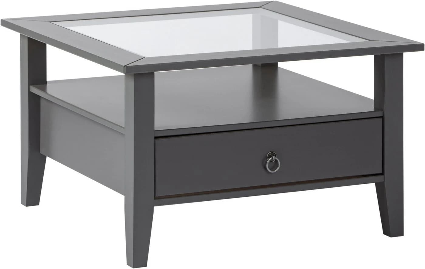 Inter Link Couchtisch Provence Anthrazit Kiefer Massiv Stauraum - Bild 3