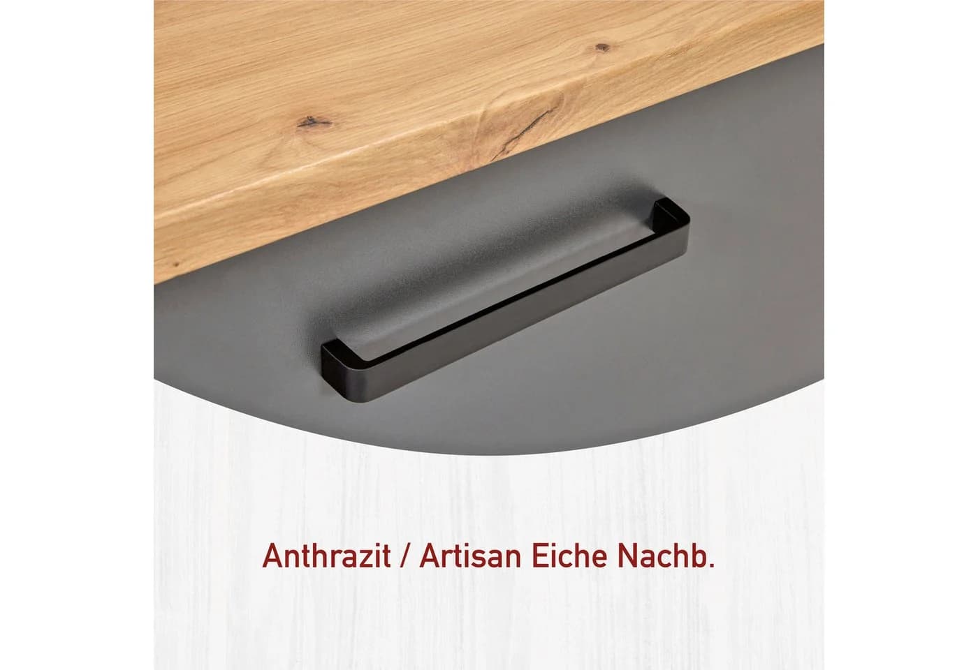 home24 Buffet Aalborg Anthrazit Eiche Artisan 5 Schubladen - Bild 5