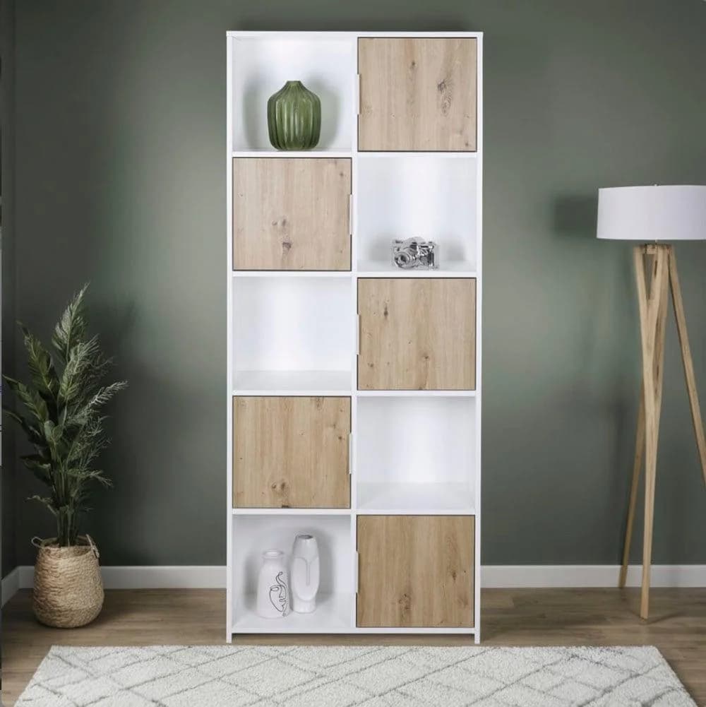 INTER LINK Bücherregal Pepeto Weiß/Sonoma Eiche Modular