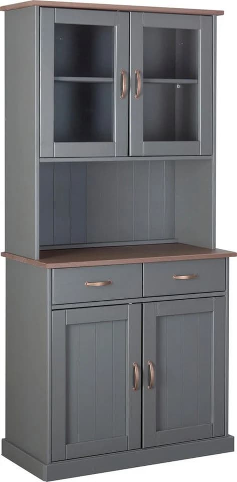 Inter Link Buffet Luzern Landhausstil Küchenschrank Geschirrschrank Braun Grau - Bild 2