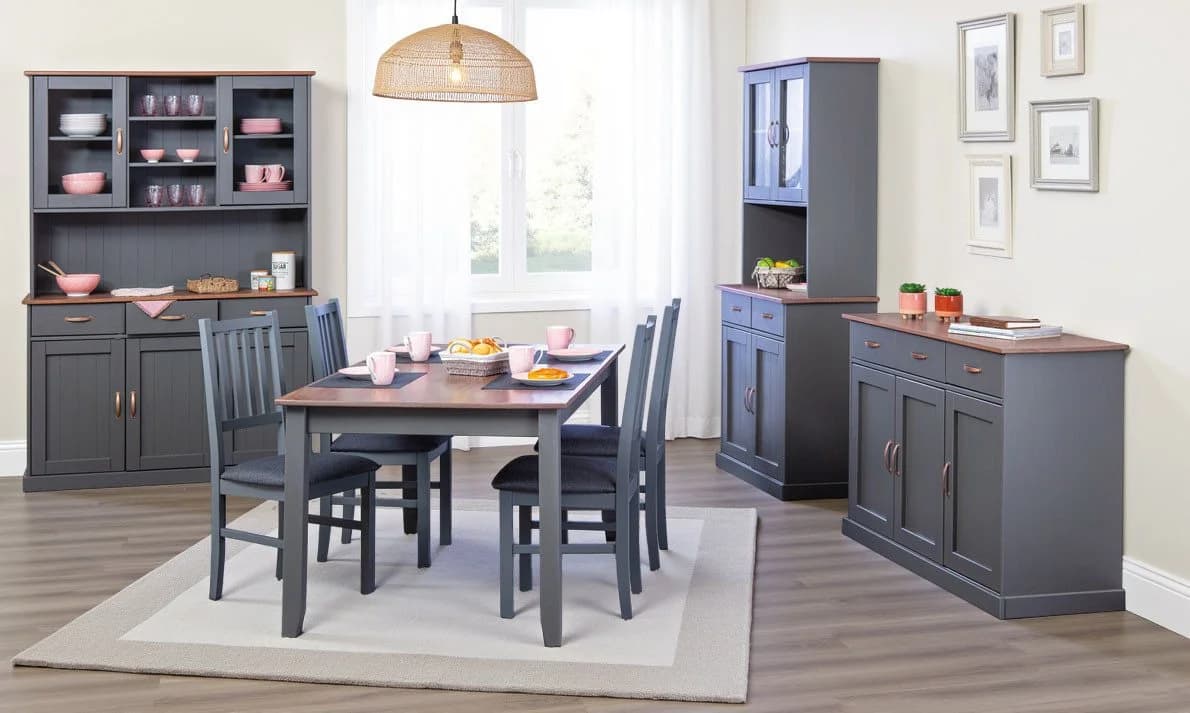 Inter Link Buffet Luzern Landhausstil Küchenschrank Geschirrschrank Braun Grau - Bild 5