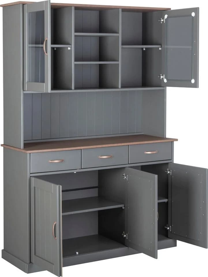 Inter Link Buffet Luzern Landhausstil Geschirrschrank Braun/Gr - Bild 4