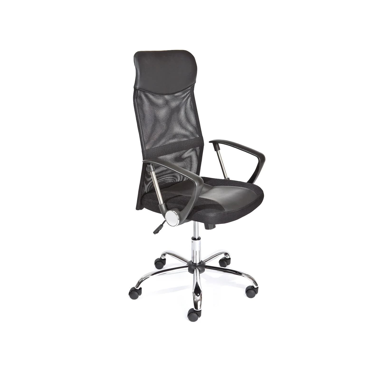INTER LINK Drehstuhl Torino Schwarz mit ergonomischer Rückenlehne