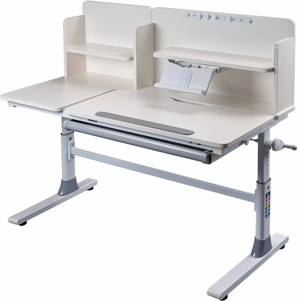 Kinderschreibtisch INTER LINK Weiß/Grau, höhenverstellbar, 120x60 cm - Bild 2