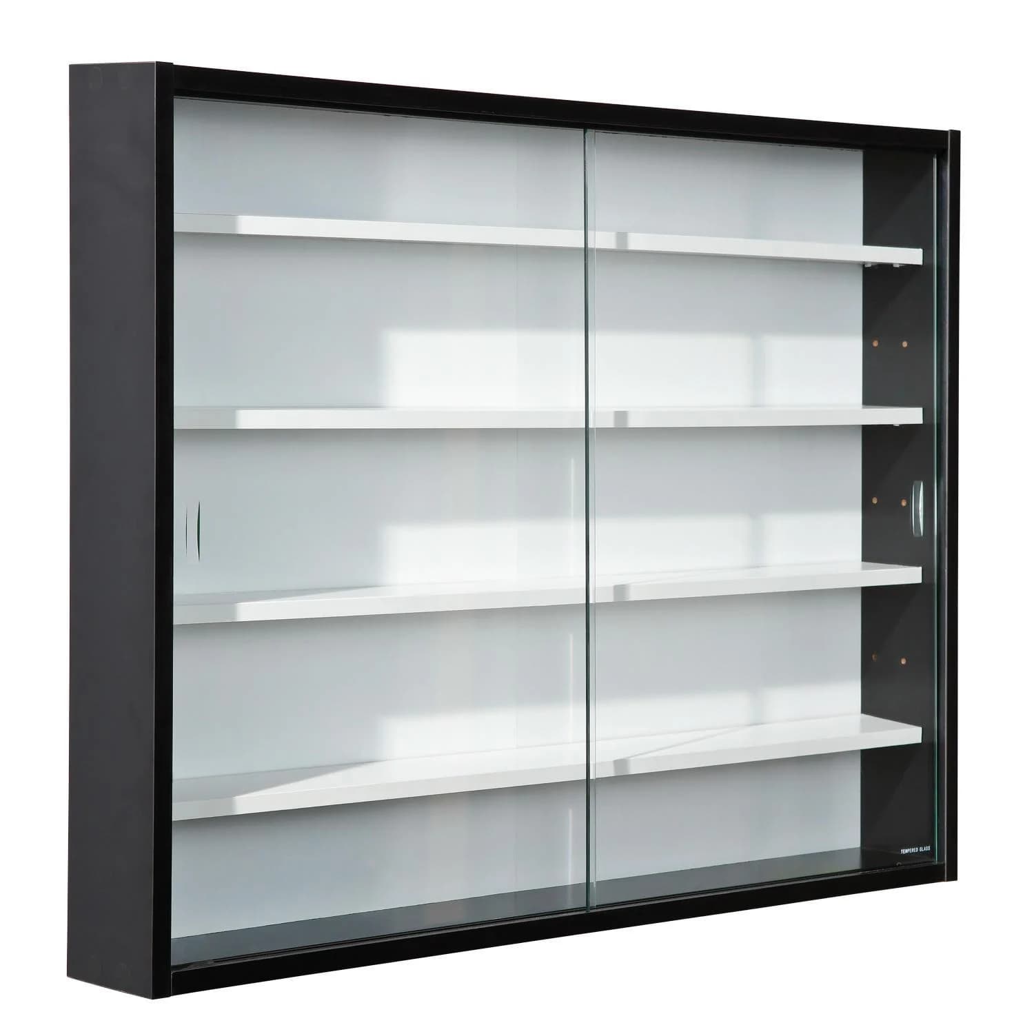 Mid.you Hängevitrine Schwarz Weiß Holzwerkstoff 4 Fächer - Bild 2