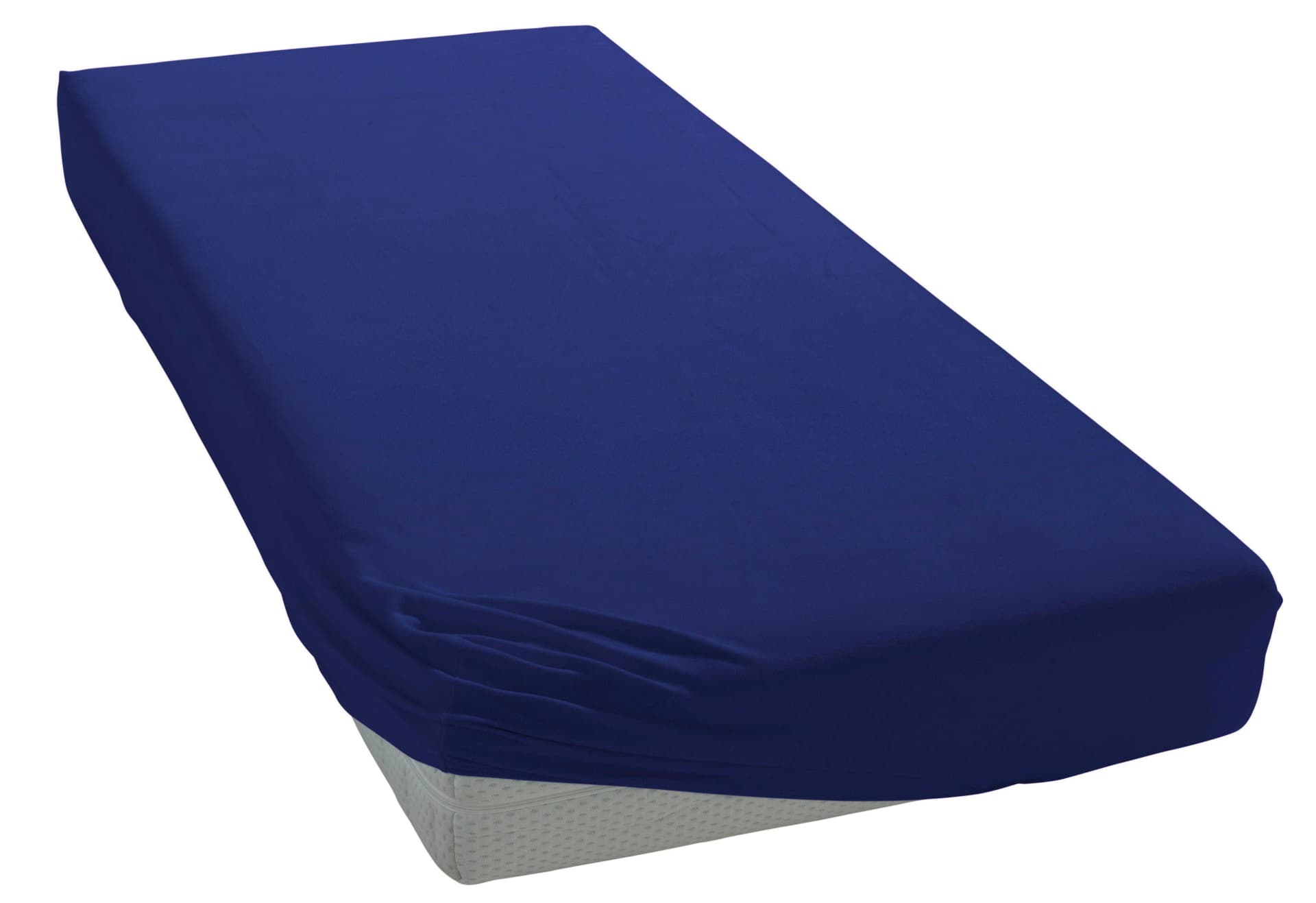 BELLANA Spannbettlaken Jersey Marine 97% Baumwolle