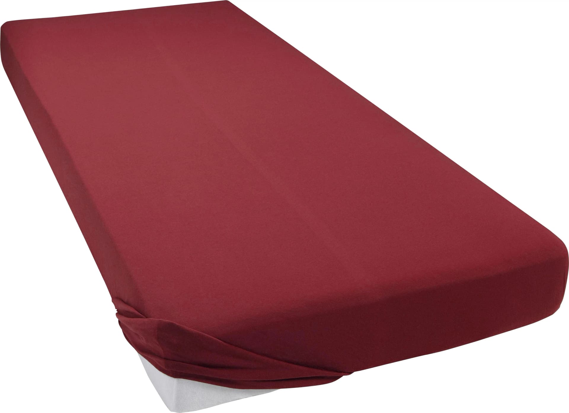 Bellana Spannbettlaken Mako-Jersey 100% Baumwolle Rubin Rot