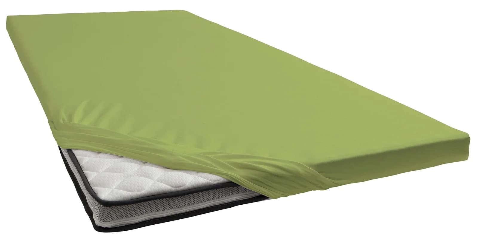 bellana Spannbettlaken Topper deLuxe Grün Jersey 95% Baumwolle