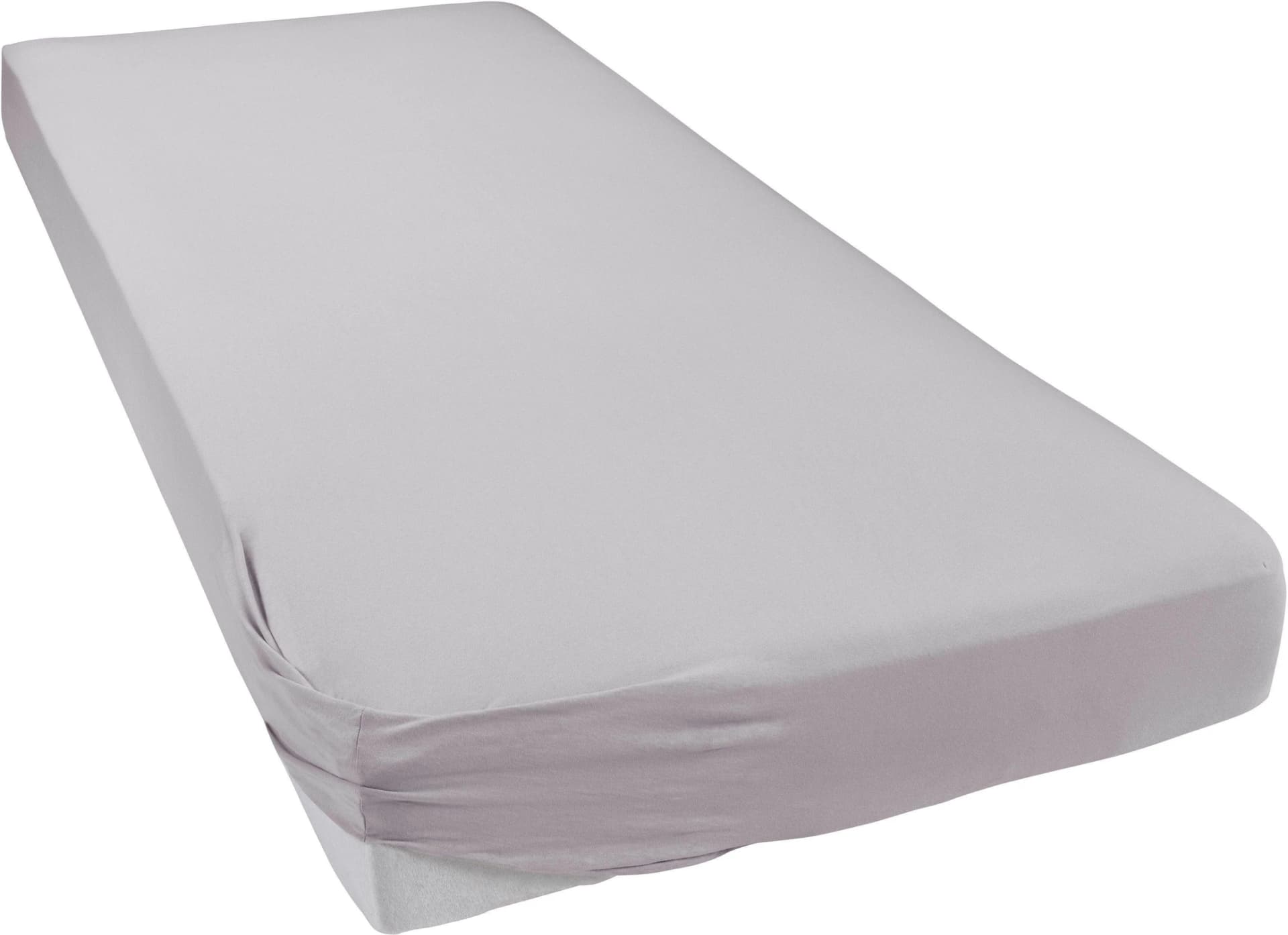 Bellana Spannbettlaken Deluxe Silber Jersey 120x200-220 cm