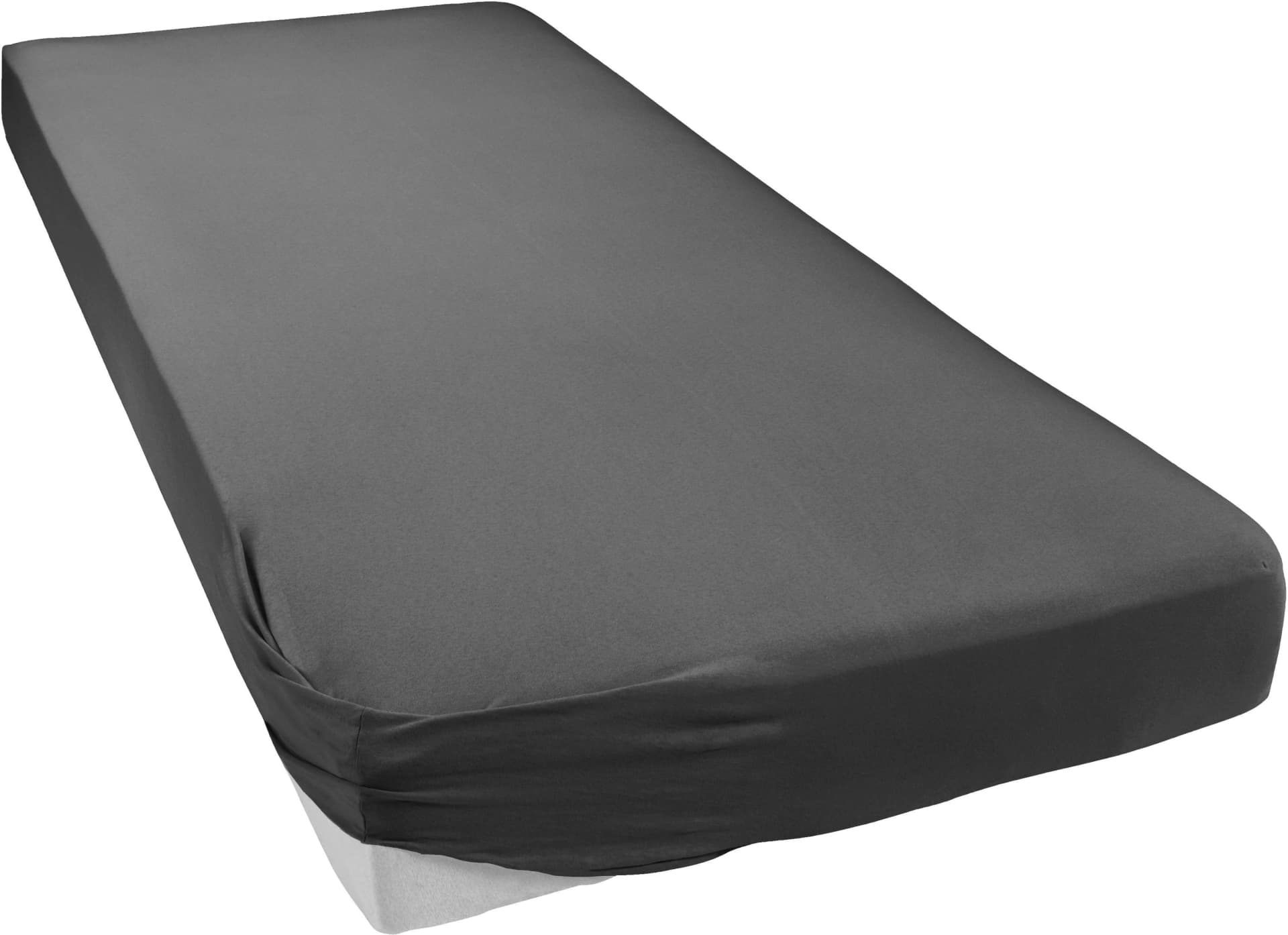 BELLANA Spannbettlaken Bio-Baumwolle Anthrazit 200cm