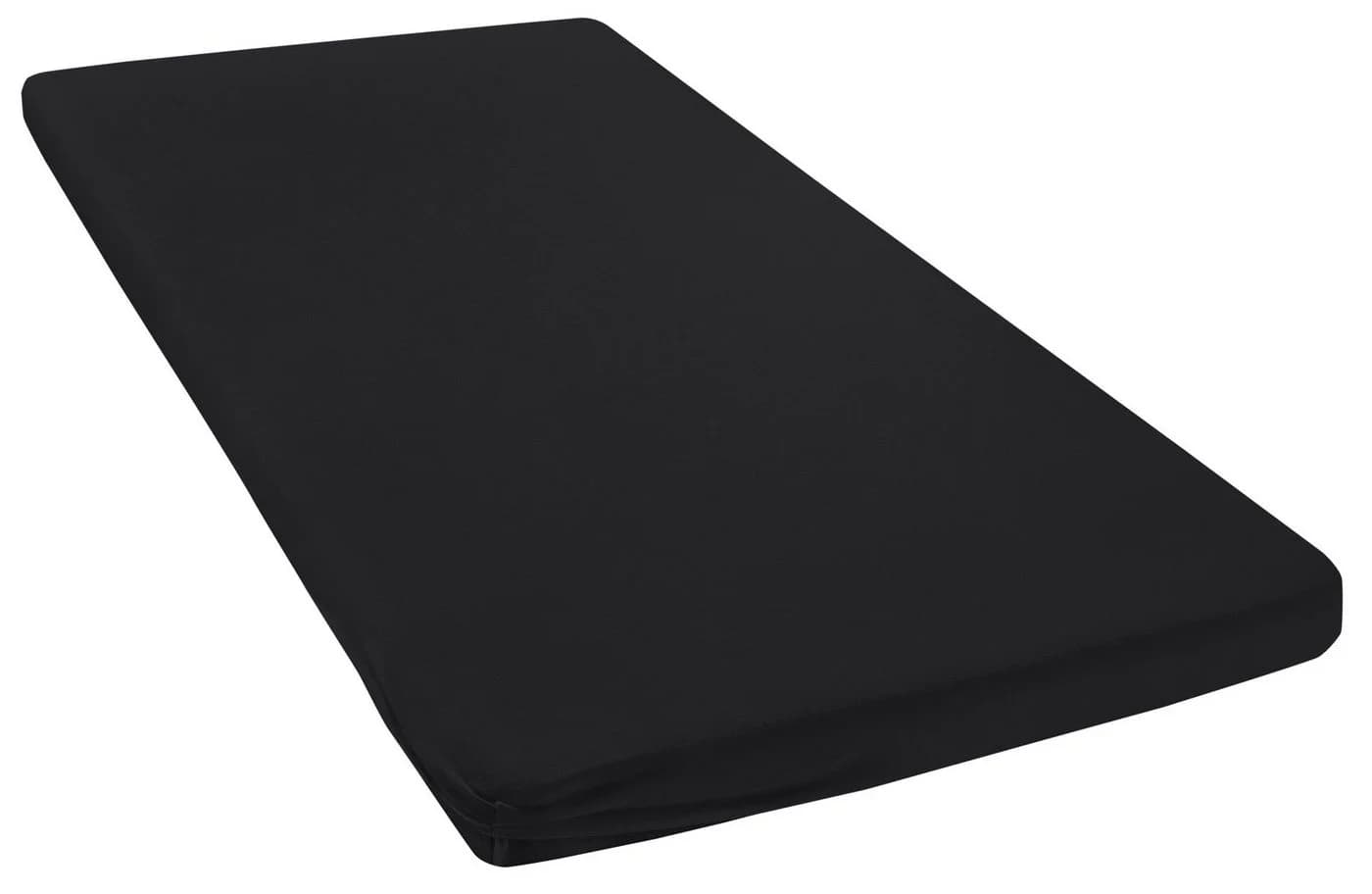 bellana Spannbettlaken Schwarz 100% Baumwolle Mako-Jersey - Bild 2