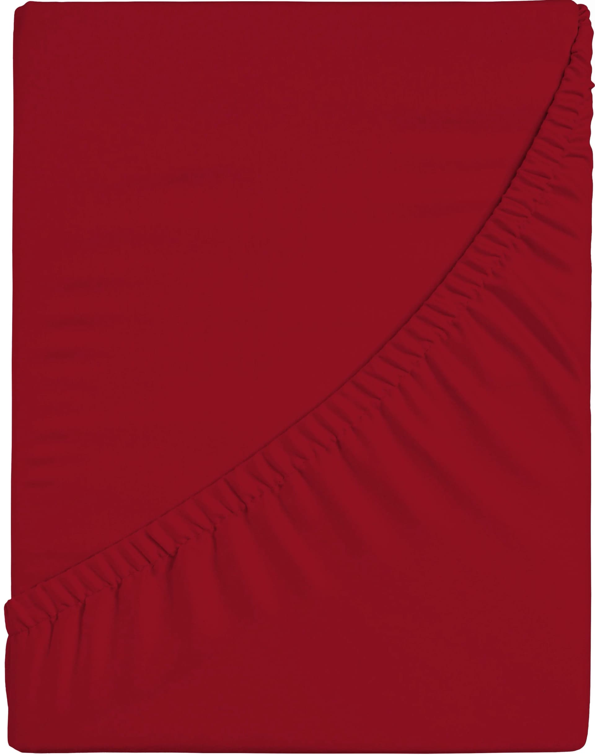 Bellana Spannbettlaken Premium-Stretch Rubin Jersey-Elasthan
