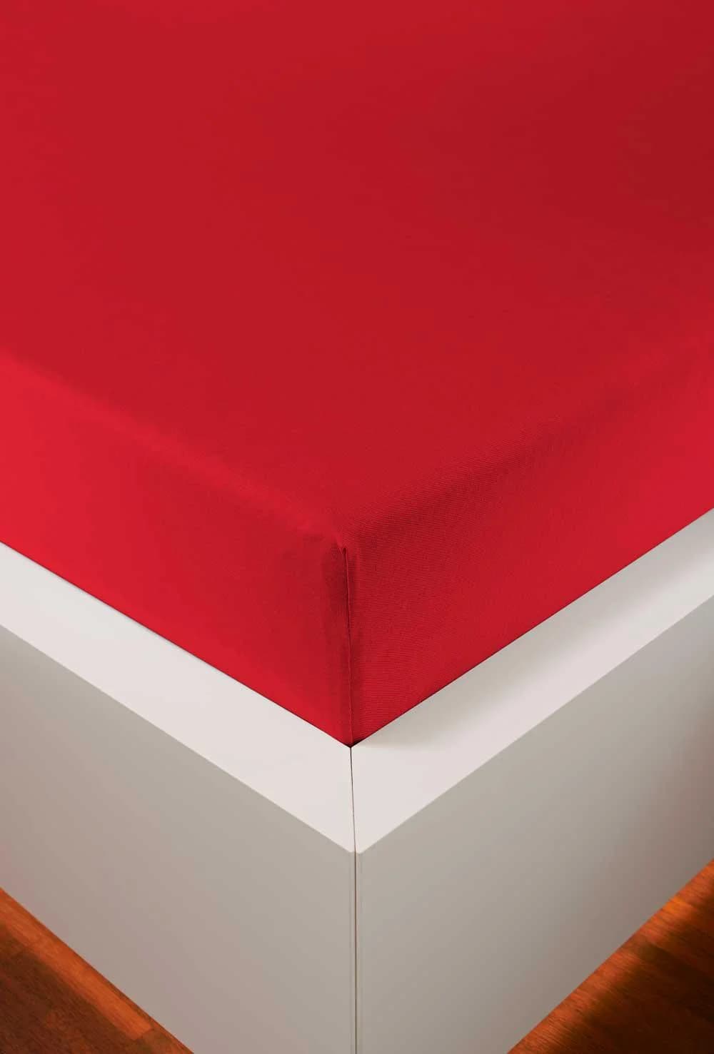 bellana Spannbettlaken rot Jersey-Elasthan Premium