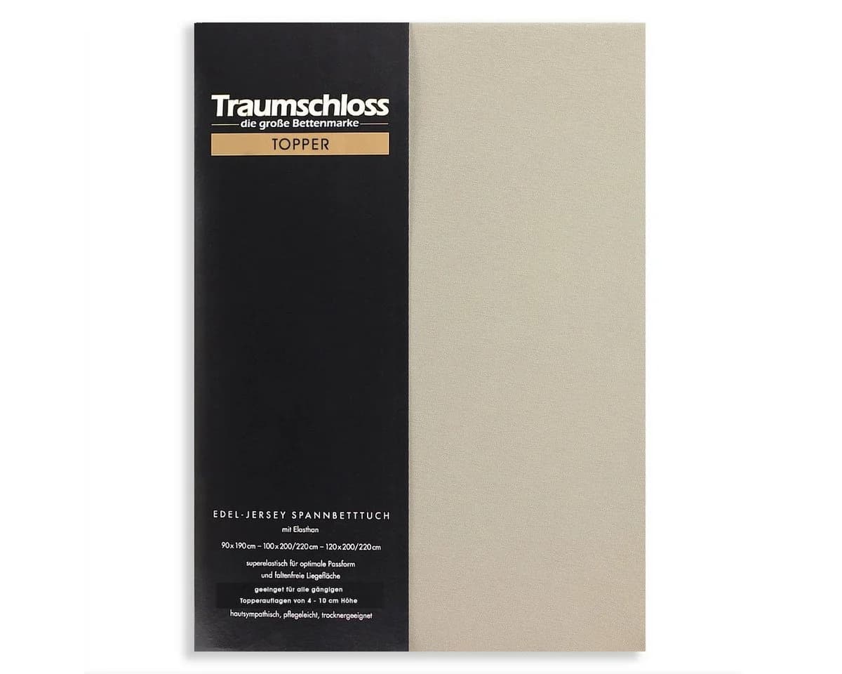 Traumschloss Spannbettlaken Topper Jersey Beige - Bild 2