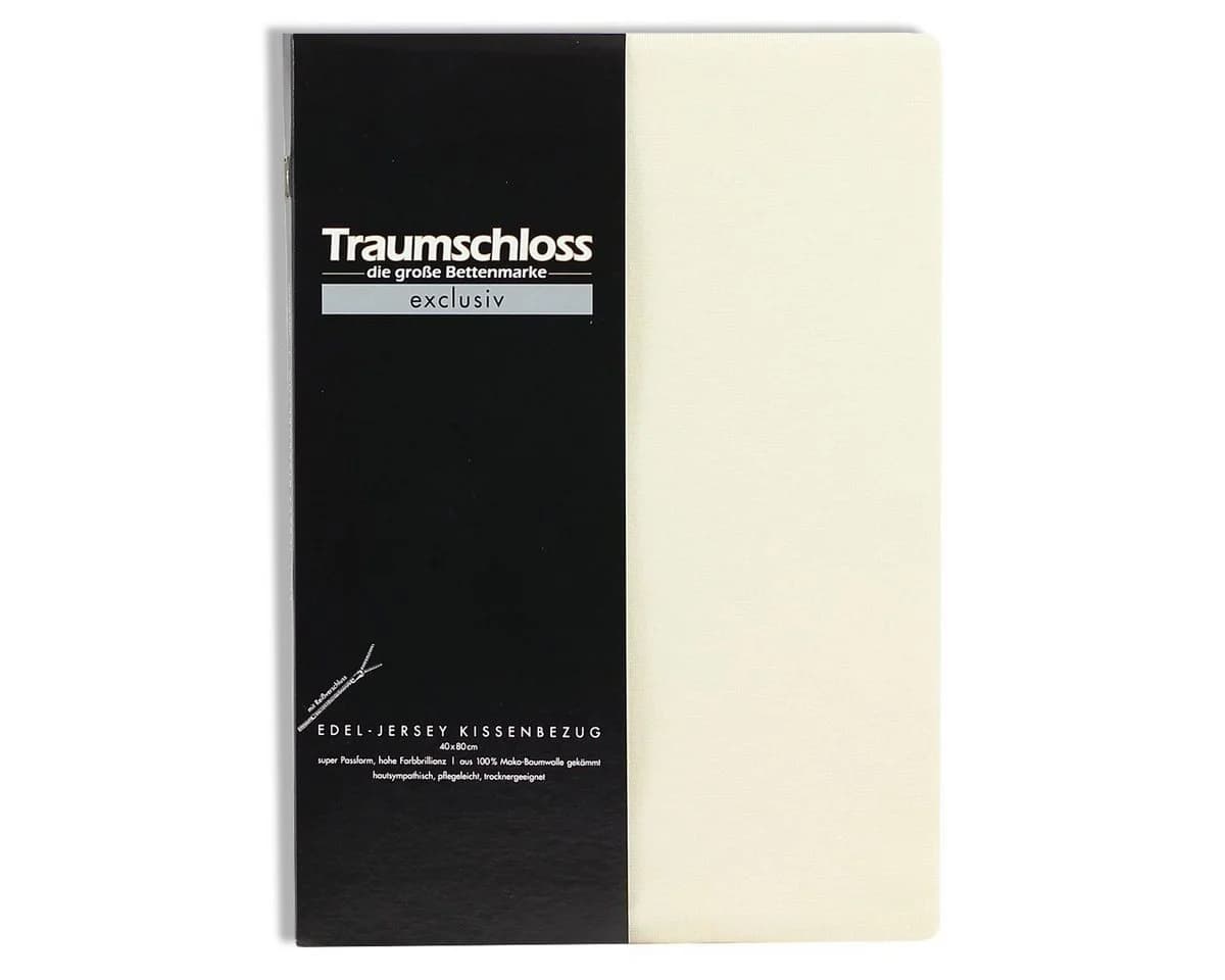 Traumschloss Kissenbezug Exclusiv Creme 100% Baumwolle mit Reißverschluss - Bild 3