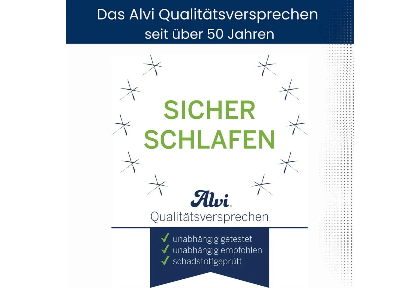 Alvi® Beistellbettmatratze abgerundet mit Baumwoll-Satin Bezug - Bild 5