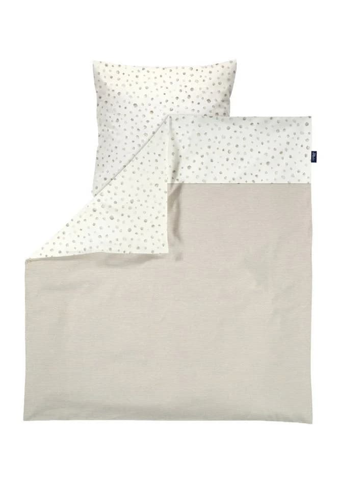 Alvi® Babybettwäsche 2-teilig Baumwolle Beige - Bild 2