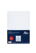 Alvi® Spannbettlaken 2er-Pack Baumwolle Weiß Rundum-Gummizug Bild 2