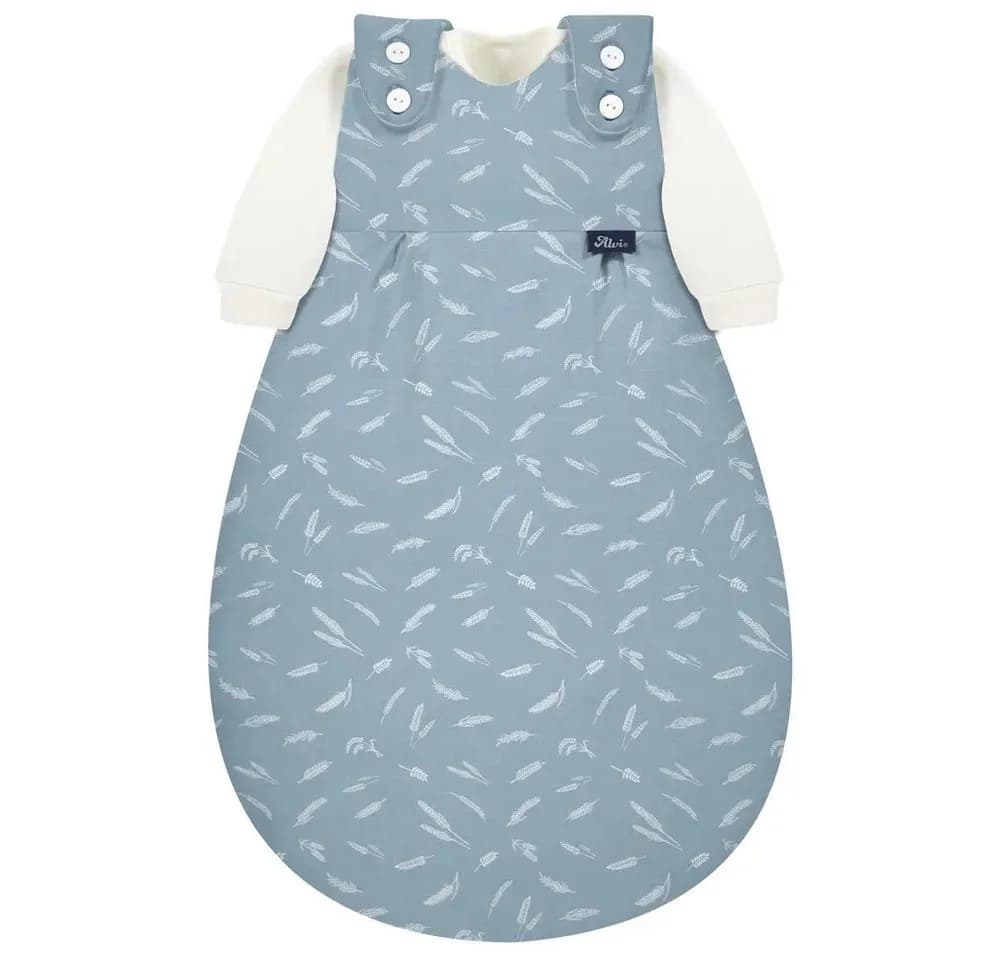 Alvi® Babyschlafsack Baby-Mäxchen 3tlg. Flachgewebe Earth blau Gr. 80/86 - Bild 2
