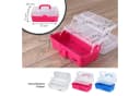 HMF Aufbewahrungsbox Nähkasten aufklappbar mit 3 Ebenen, Sortierbox mit 8 Fächern für Kleinteile, Pink Bild 5