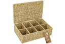 HMF Teebox Organizer 8 Fächer Seegras Beige Bild 2