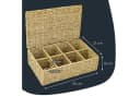 HMF Teebox Organizer 8 Fächer Seegras Beige Bild 5