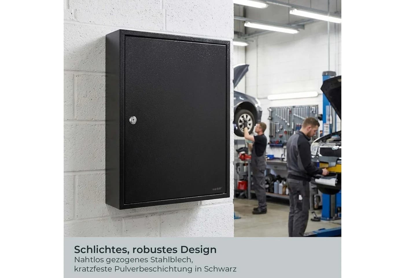 HMF Schlüsselkasten 100 Haken Stahl Schwarz - Bild 4