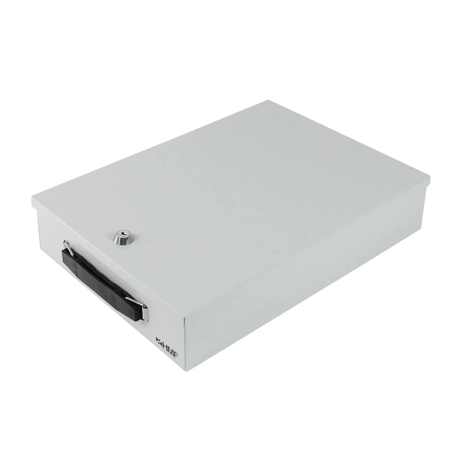 HMF Dokumentenkassette Metall DIN A4 Lichtgrau