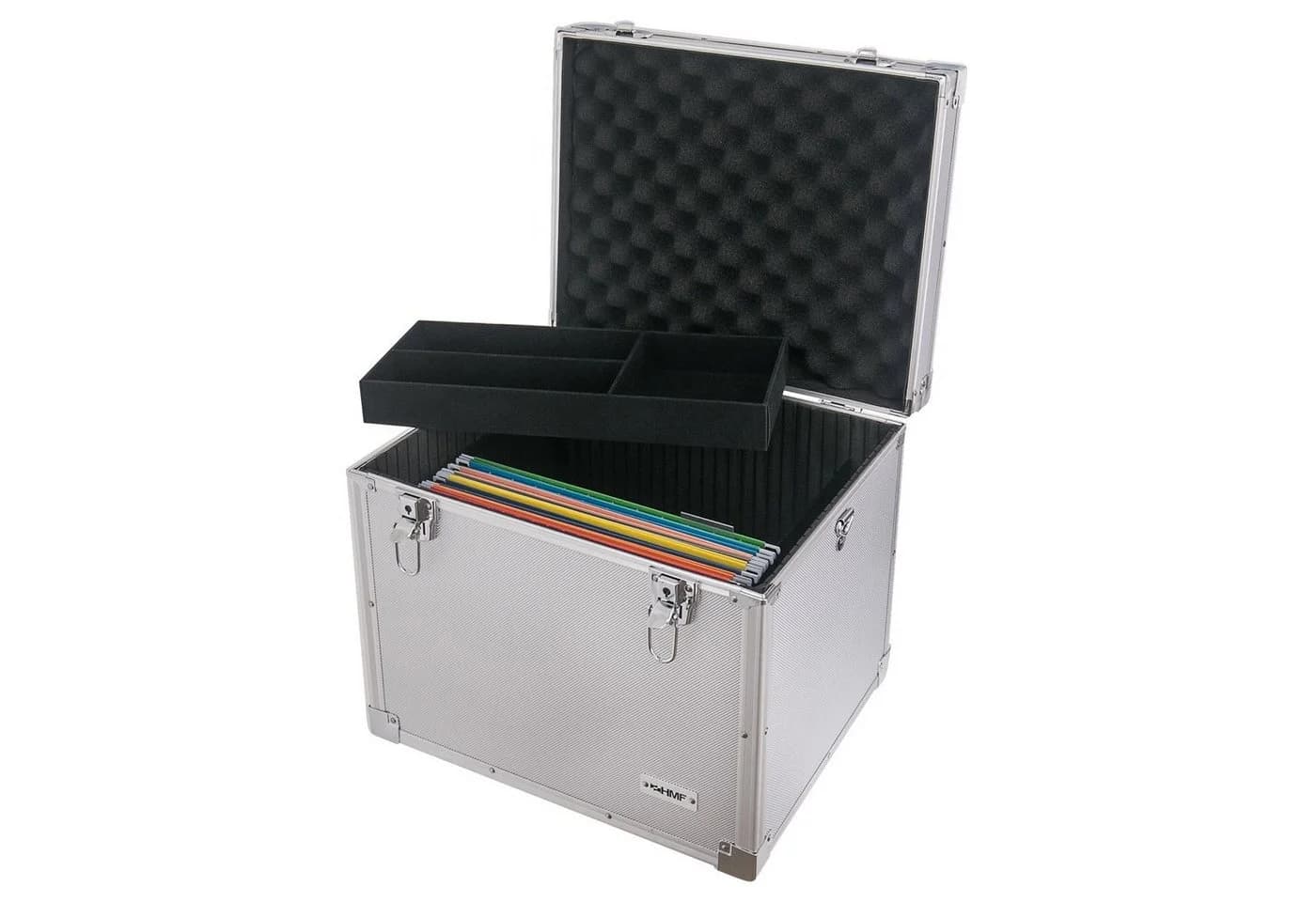 HMF Hängeregistraturbox 14812-02 Alukoffer für DIN A4 Hängemappen Silber - Bild 2