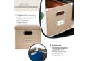 HMF Aufbewahrungsbox mit Deckel für DIN A4 Hängeregister Beige Bild 1