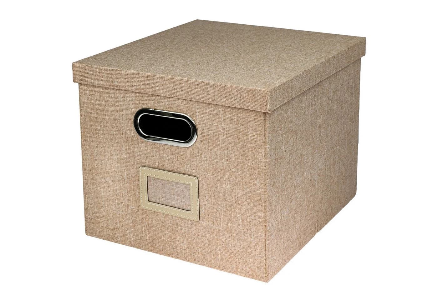 HMF Aufbewahrungsbox mit Deckel für DIN A4 Hängeregister Beige - Bild 2