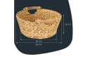 Aufbewahrungskorb aus Wasserhyazinthe und Holz, Natur, 30x12x30 cm Bild 5