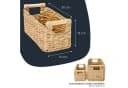 HMF Aufbewahrungskorb Wasserhyazinthe mit Holzgriffen Bild 5