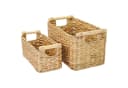 HMF Aufbewahrungskorb Set 2 St. Wasserhyazinthe mit Holzgriffen Bild 2