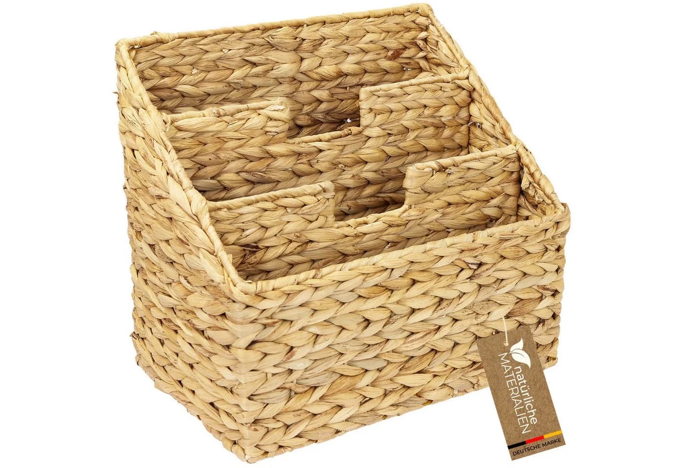 HMF Zeitungsständer Wasserhyazinthe 3 Fächer Braun - Bild 2