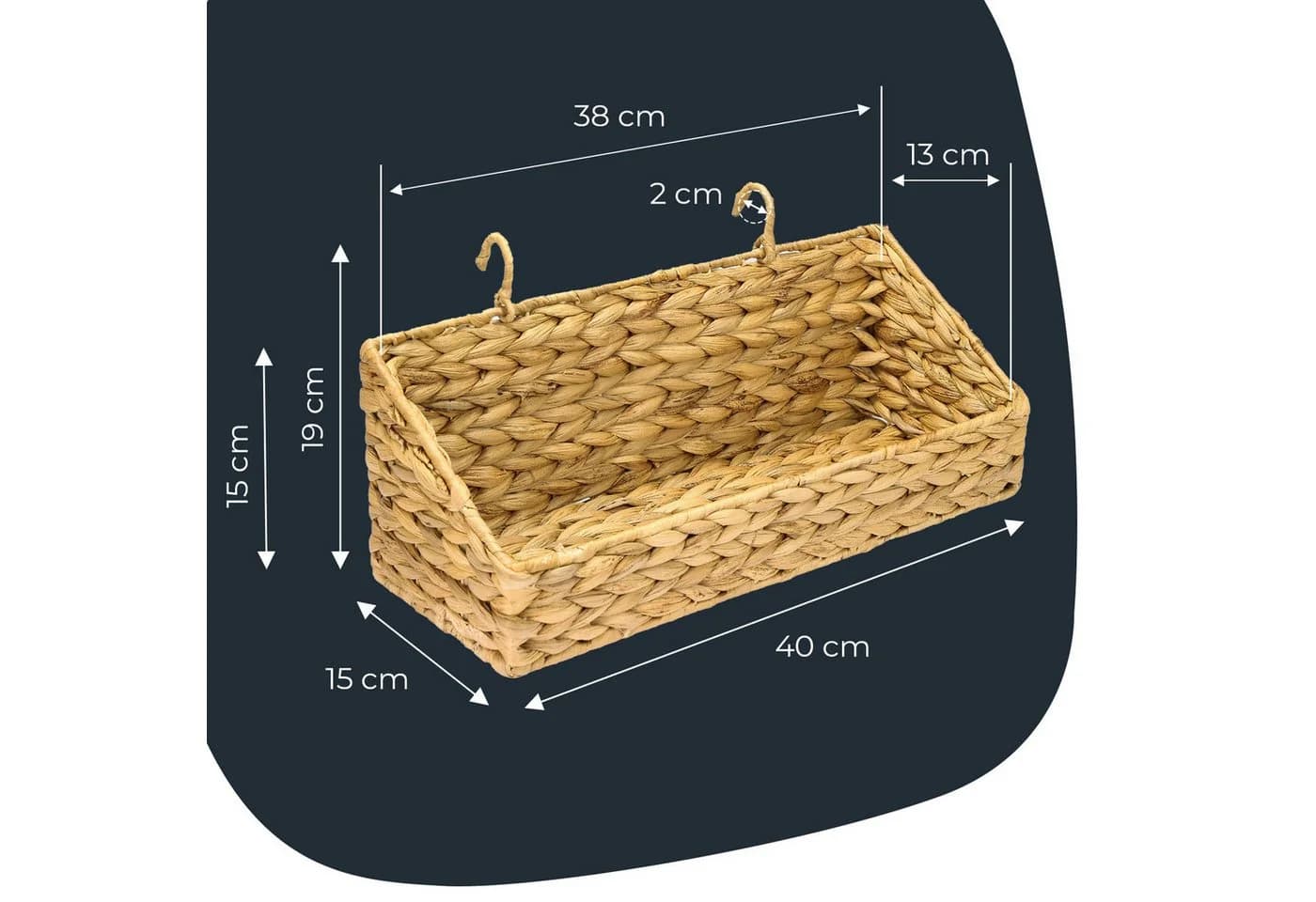 HMF Hängekorb Wasserhyazinthe Wandkorb zum Aufhängen - Bild 5