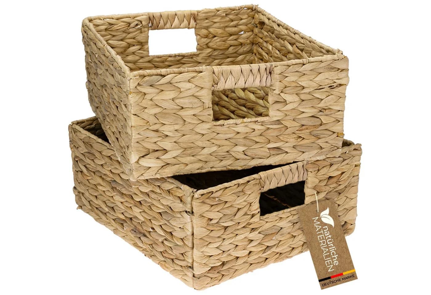 HMF Regalkorb 2er Set Wasserhyazinthe KALLAX halbes Fach - Bild 2