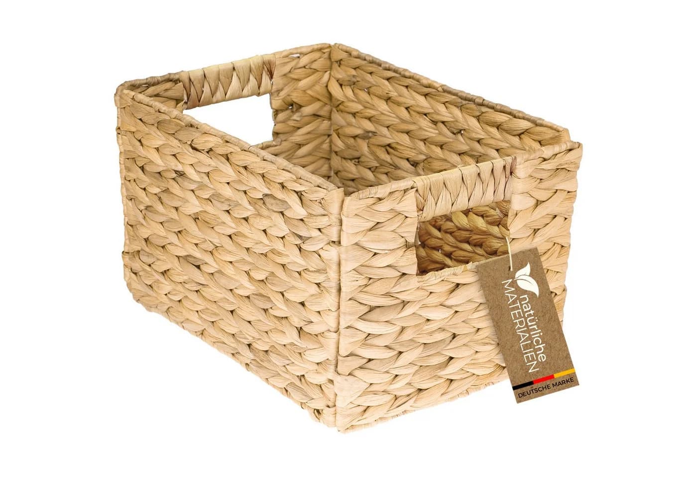 HMF Aufbewahrungskorb Wasserhyazinthe mit Griffen Natur - Bild 2